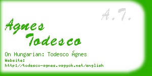 agnes todesco business card